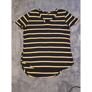 Rhapsody Blouse Women Shirt Black Tan Xl Vintage  Made in USA